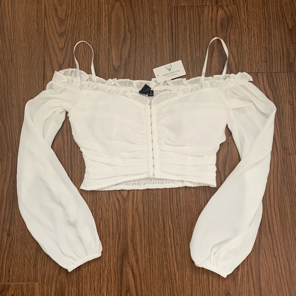 Windsor white off shoulder corset top